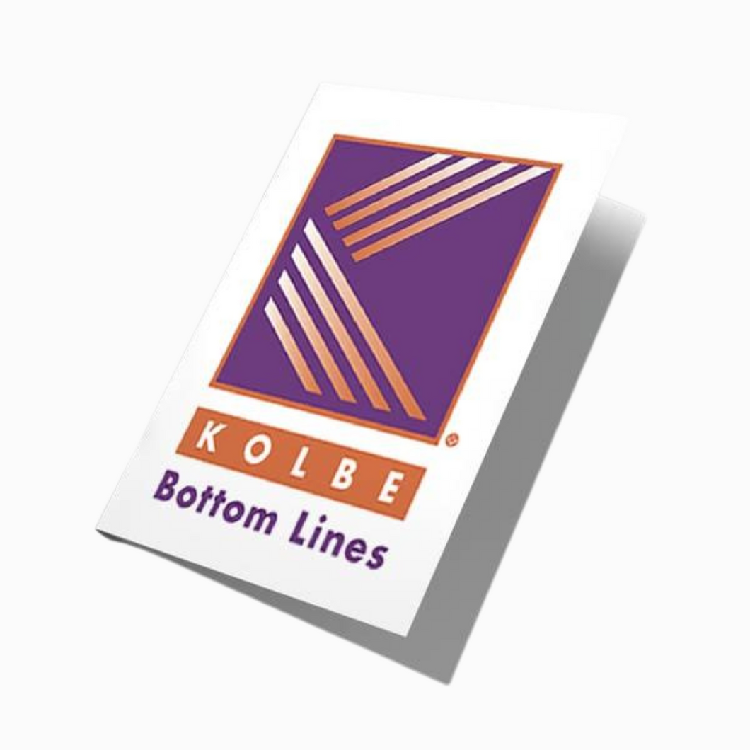 Kolbe Bottom Lines Booklet 10 Pack